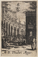 TvB G 4812
<br/>
Martyrium Judas Taddeüs ("Kleine Apostelserie")
<br/>
<em>Callot, Jacques (1592 - 1635)</em>